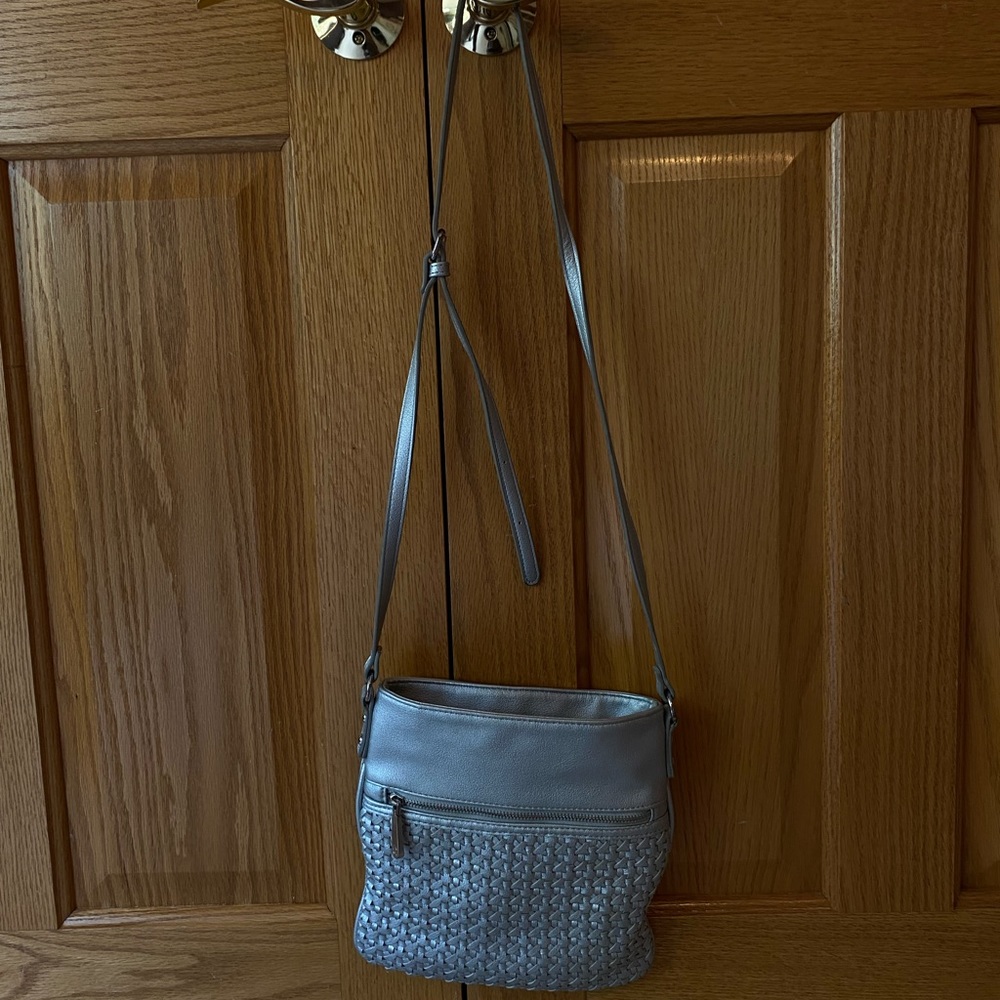 Silver crossbody bag